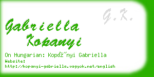 gabriella kopanyi business card